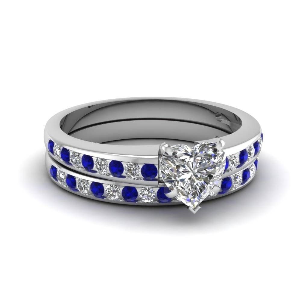 Largest Selection Of Blue Sapphire Wedding Ring Sets| Fascinating Regarding Sapphire Engagement Rings With Wedding Band (View 15 of 15)