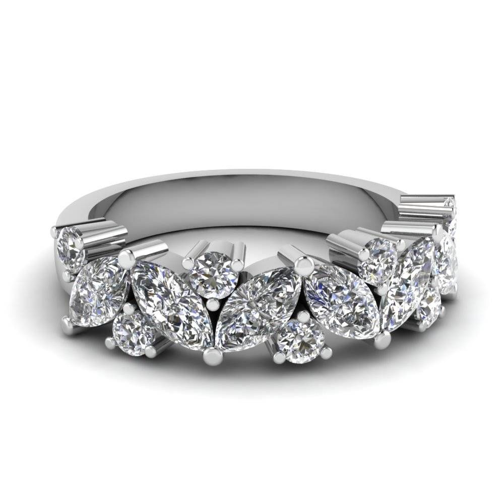 Launching Womens Diamond Wedding Bands | Fascinating Diamonds Regarding Marquis Wedding Bands (View 3 of 15)