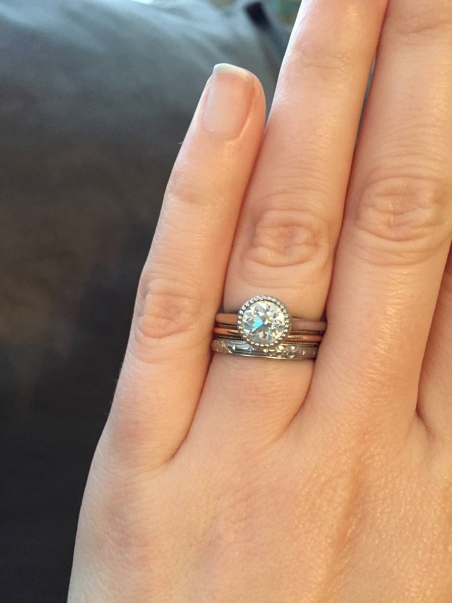 Looking For Ideas For Wedding Band With Bezel Set Engagement Ring In Bezel Wedding Rings (View 1 of 15)