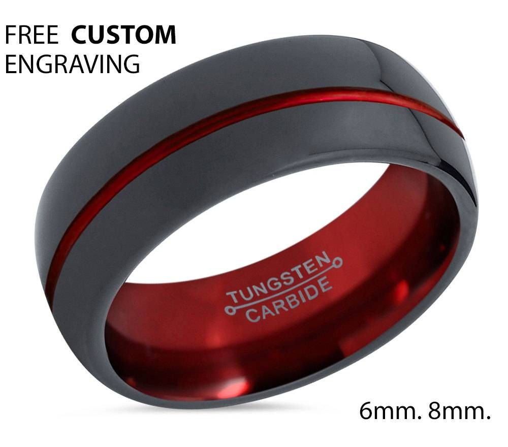 Male Wedding Rings Black – Jewelry Ideas Throughout Black And Red Men&#039;s Wedding Bands (View 4 of 15)