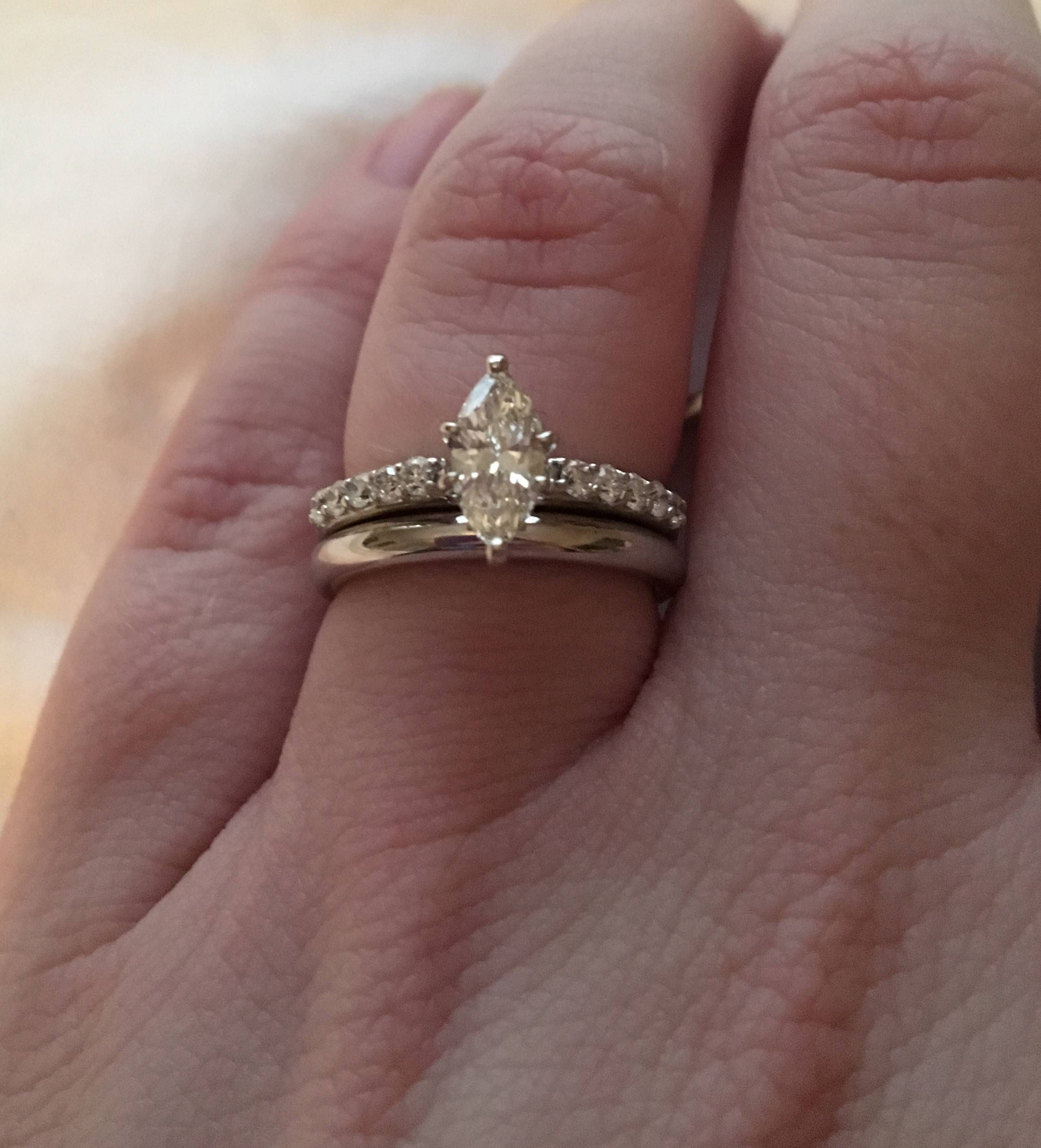 Micropave E Ring W/ Plain Band? – Weddingbee Throughout  (View 15 of 15)