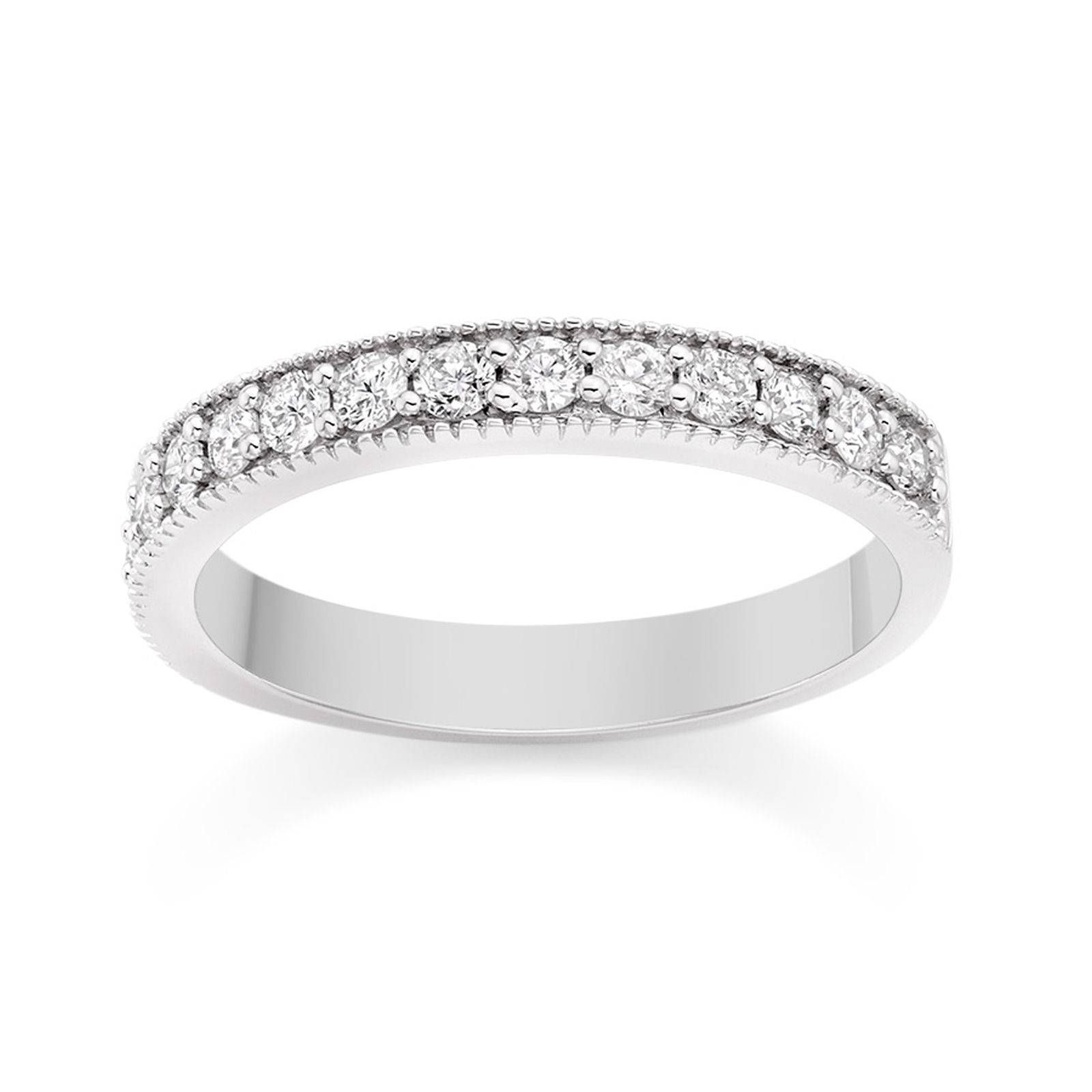 Milgrain Diamond Wedding Ring In Platinum Wedding Dress From With Wedding Rings With Platinum Diamond (View 7 of 15)