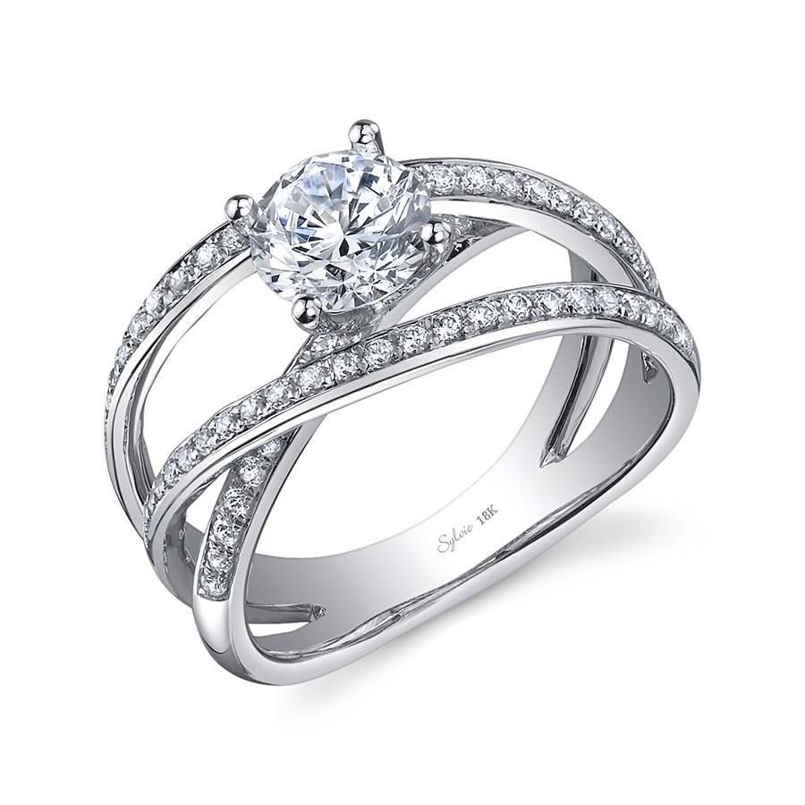 Modern Wedding Rings Newlyweds: Triple Split Shank Engagement Rings Inside Split Shank Wedding Rings (View 13 of 15)