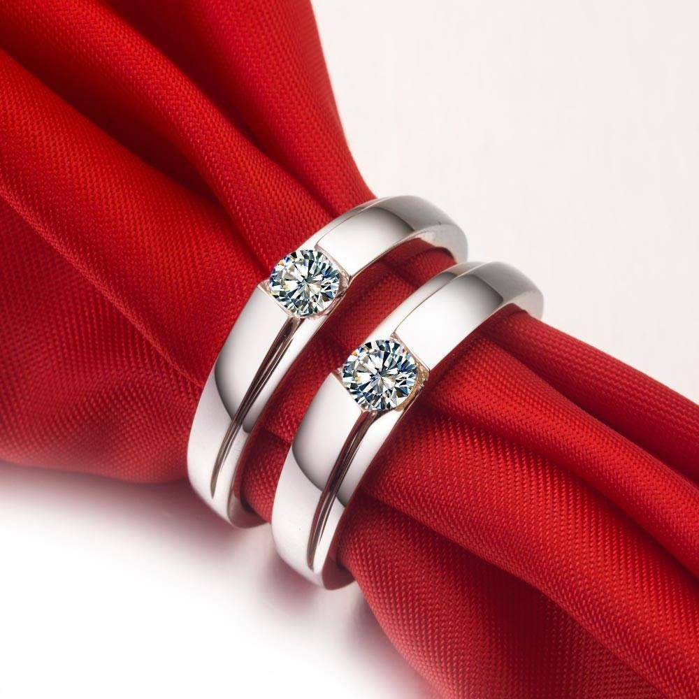 Online Get Cheap 18k Ring Pair Wedding  Aliexpress | Alibaba Group Inside Pair Wedding Rings (View 14 of 15)