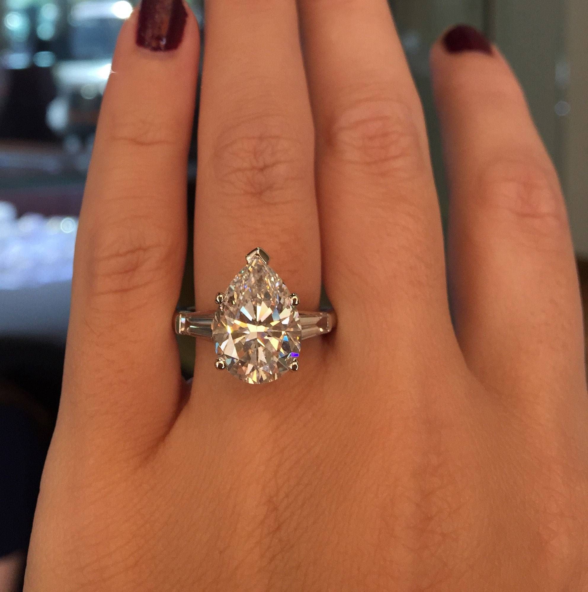 Pear Shaped Diamond Rings | Wedding, Promise, Diamond, Engagement Within Pear Shaped 2 Carat Engagement Rings (View 7 of 15)