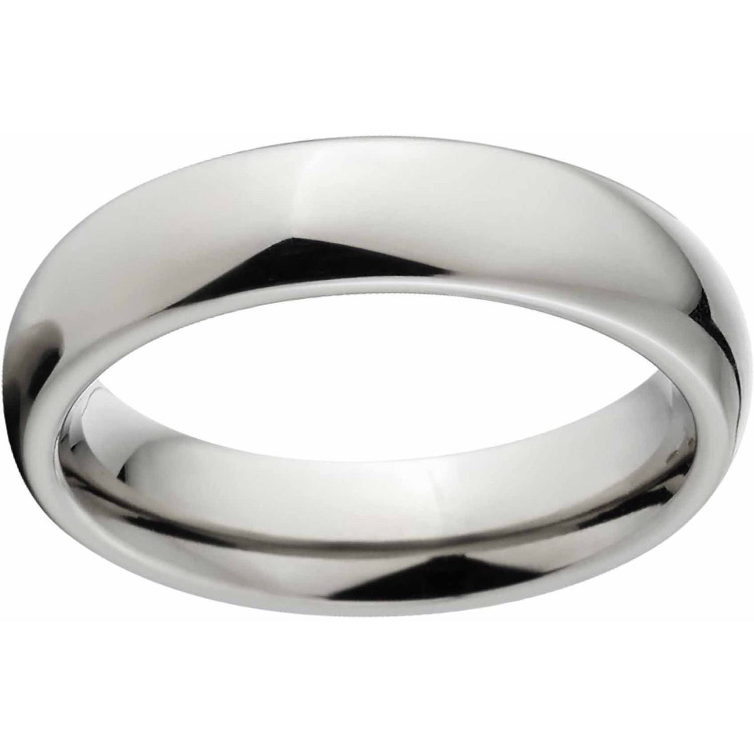 Polished 4mm Titanium Wedding Band With Comfort Fit Design With Walmart Mens Engagement Rings (View 10 of 15)