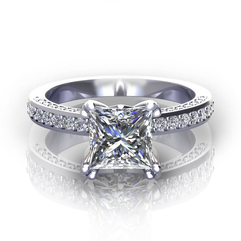 Princess Cut Engagement Rings – Jewelry Exhibition Pertaining To Princess Cut Engagement Rings (View 13 of 15)