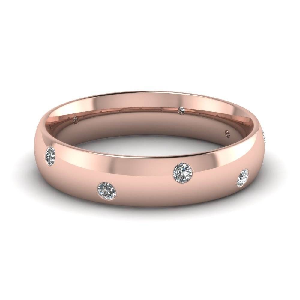 Rose Gold Wedding Bands For Him & Her | Fascinating Diamonds Within Rose Gold Men's Wedding Bands With Diamonds (Photo 6 of 339)