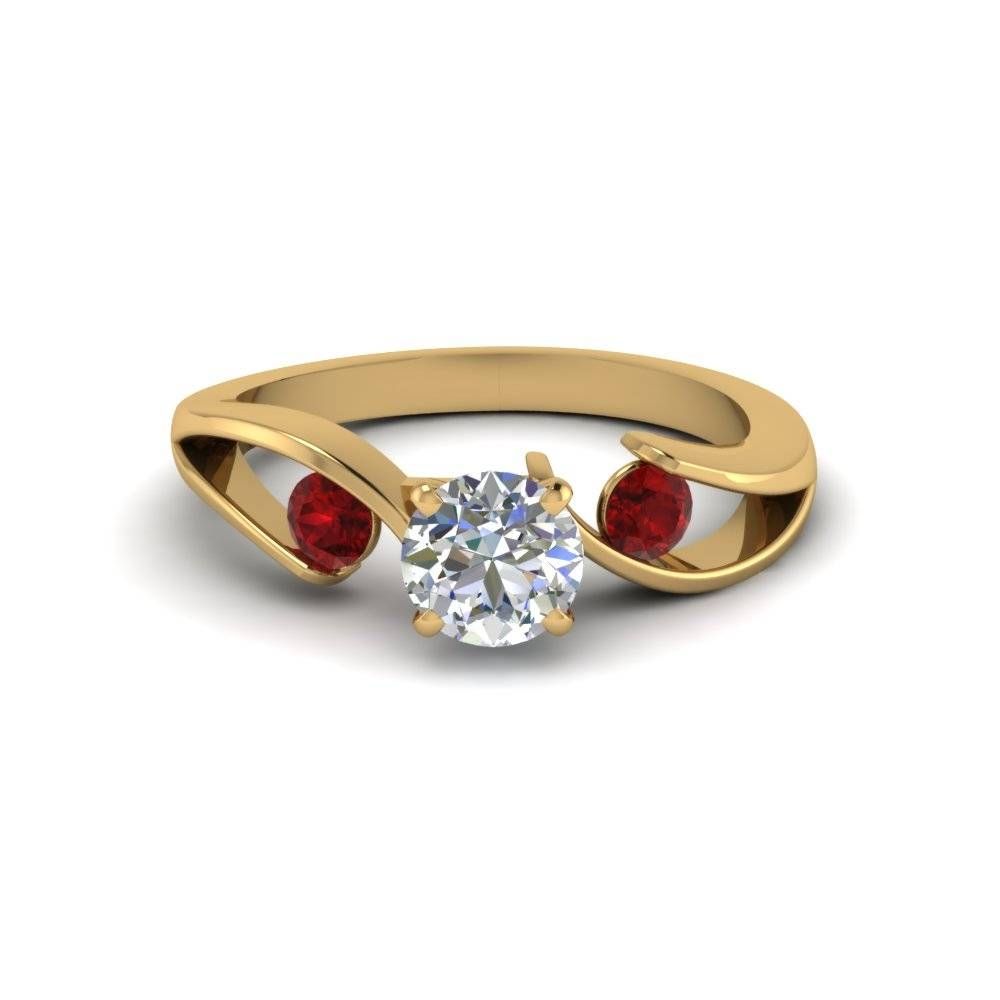 Ruby Engagement Rings | Fascinating Diamonds With Handmade Gold Engagement Rings (View 13 of 15)