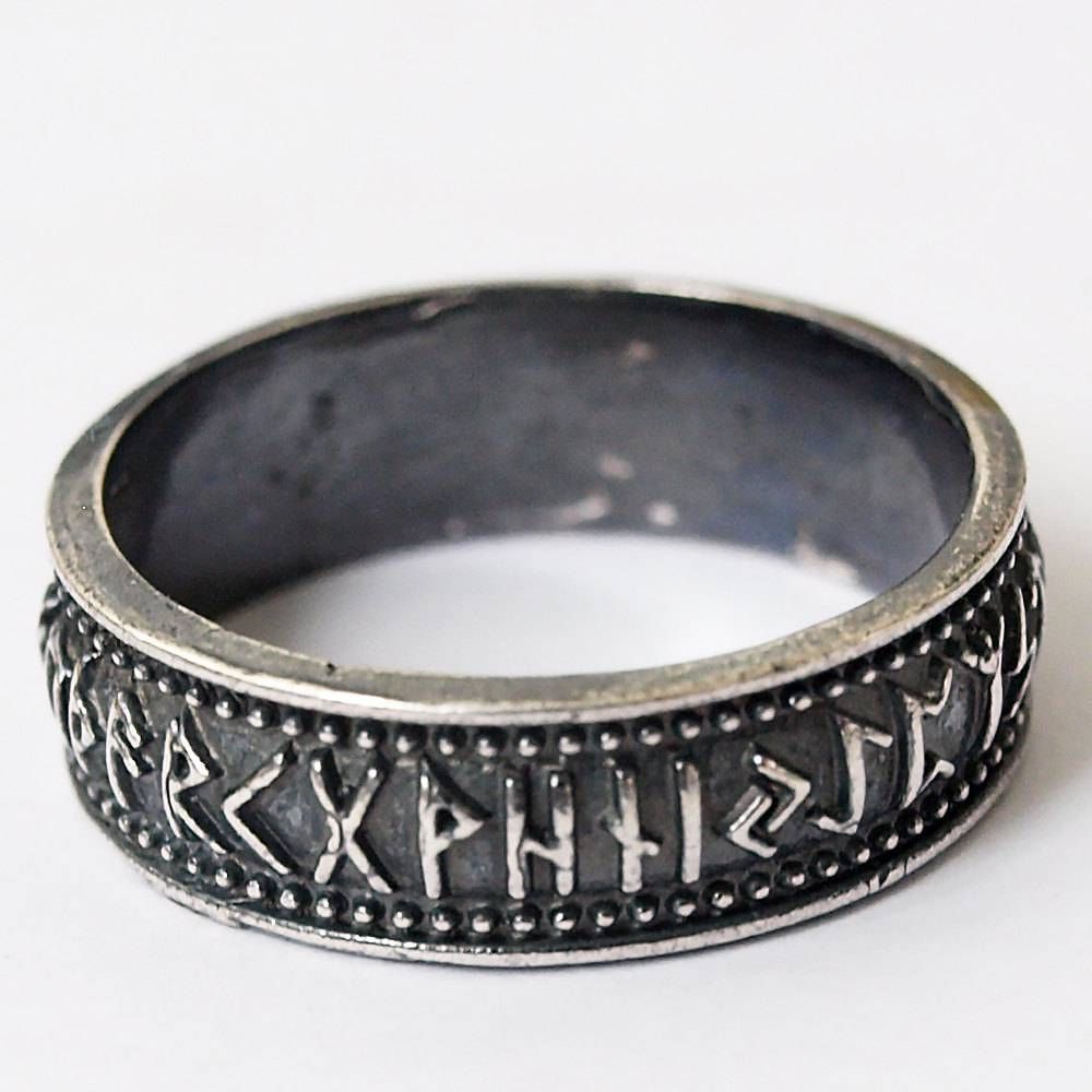 Rune Ring Futhark Ring Elder Futhark Rune Jewelry Viking In Norse Engagement Rings (View 15 of 15)