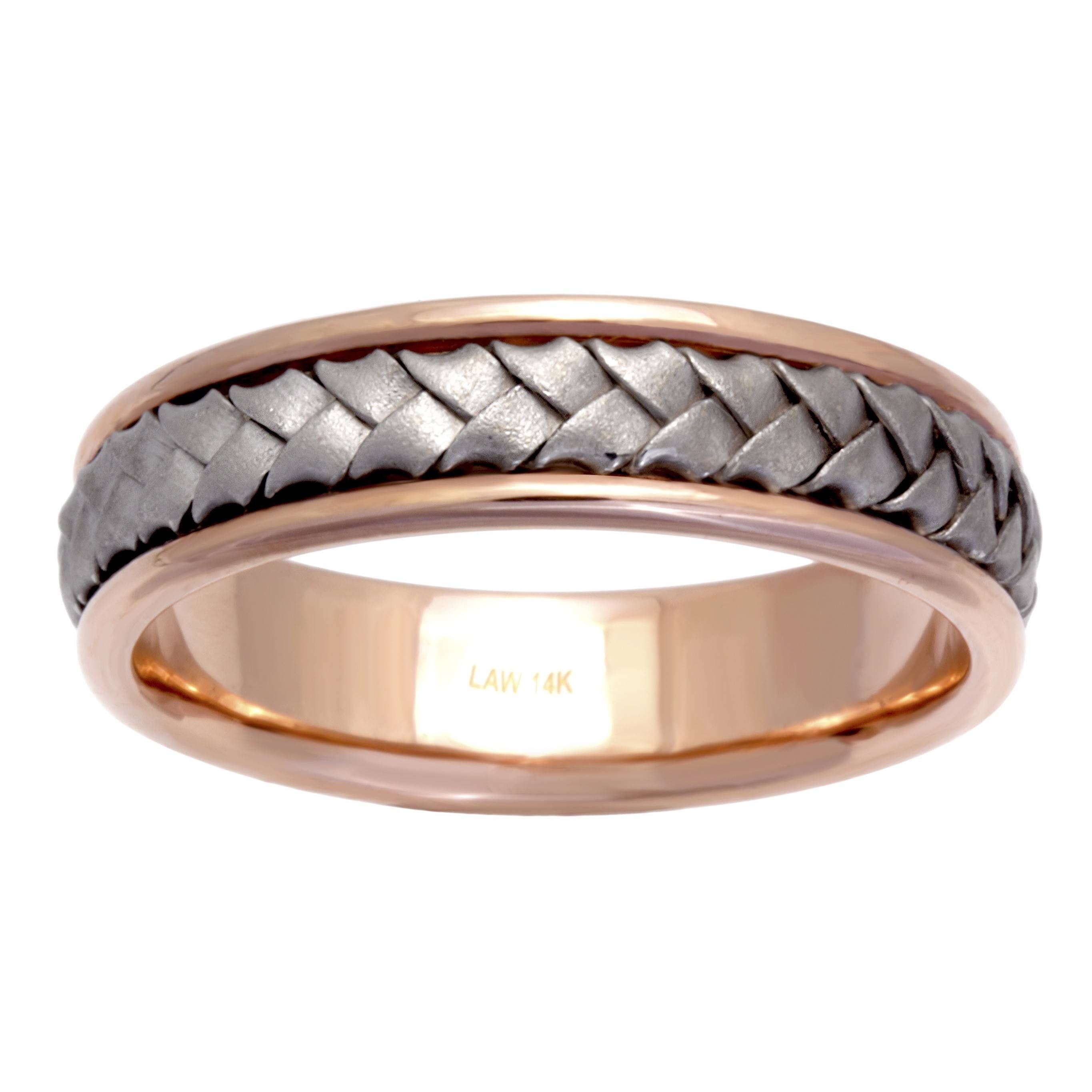 Scottish Wedding Rings For Men Fresh Mens Rustic Style Rose Gold Throughout Mens Scottish Wedding Bands (View 8 of 15)