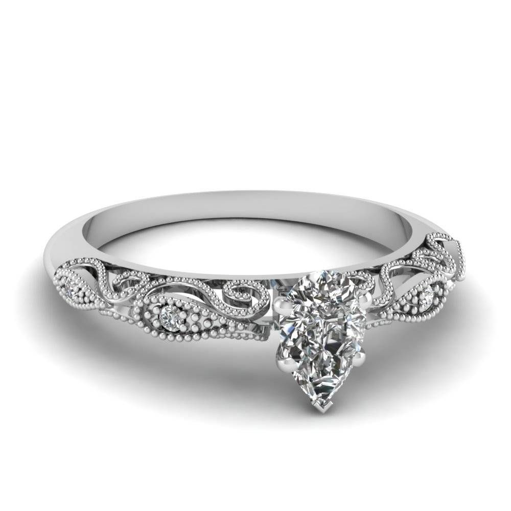 Shop For Resplendent Pear Cut Diamond Rings Online | Fascinating Intended For Renaissance Engagement Rings (View 6 of 15)
