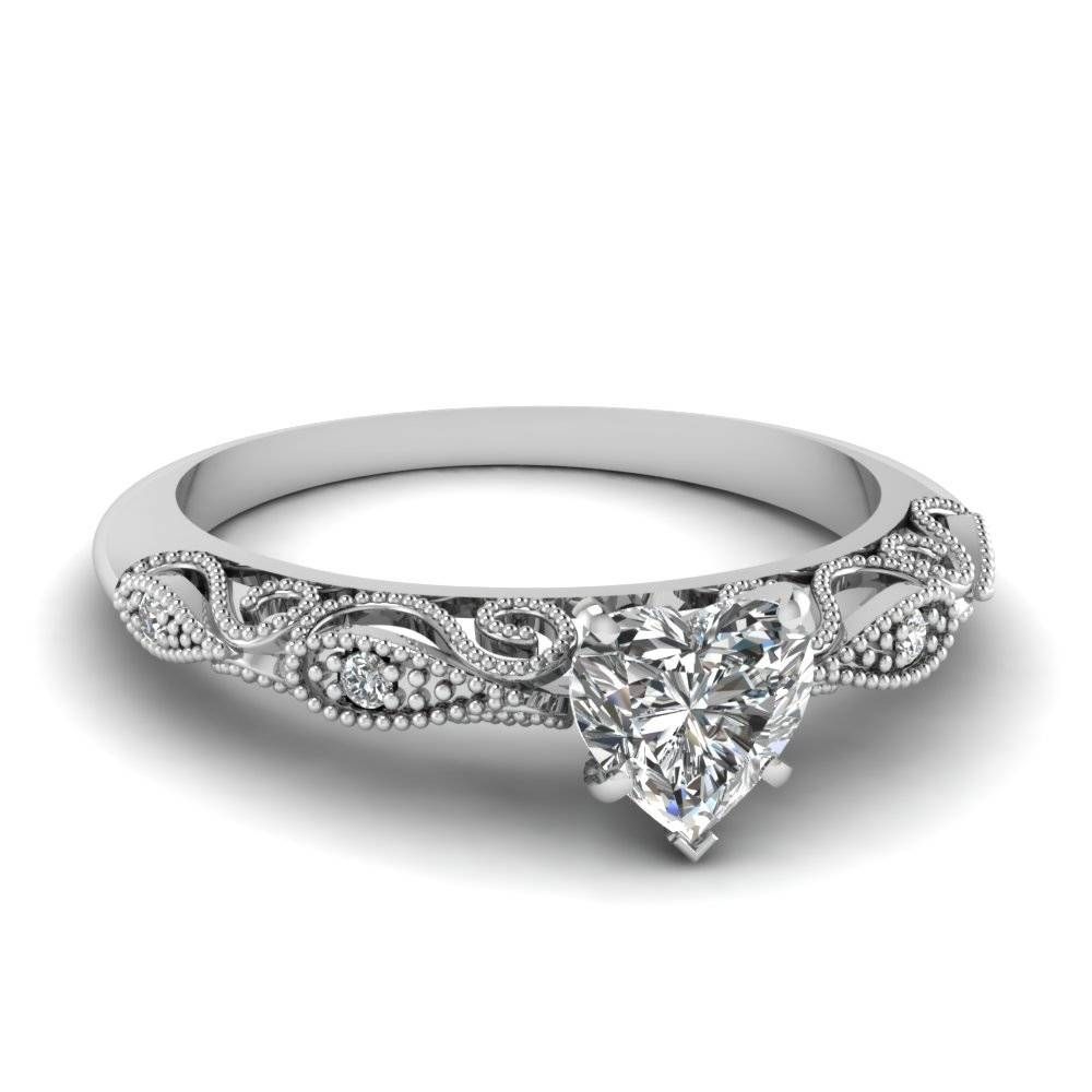 Shop For Unique Heart Shaped Engagement Rings |fascinating Diamonds Intended For Engagement Mounts (View 2 of 15)