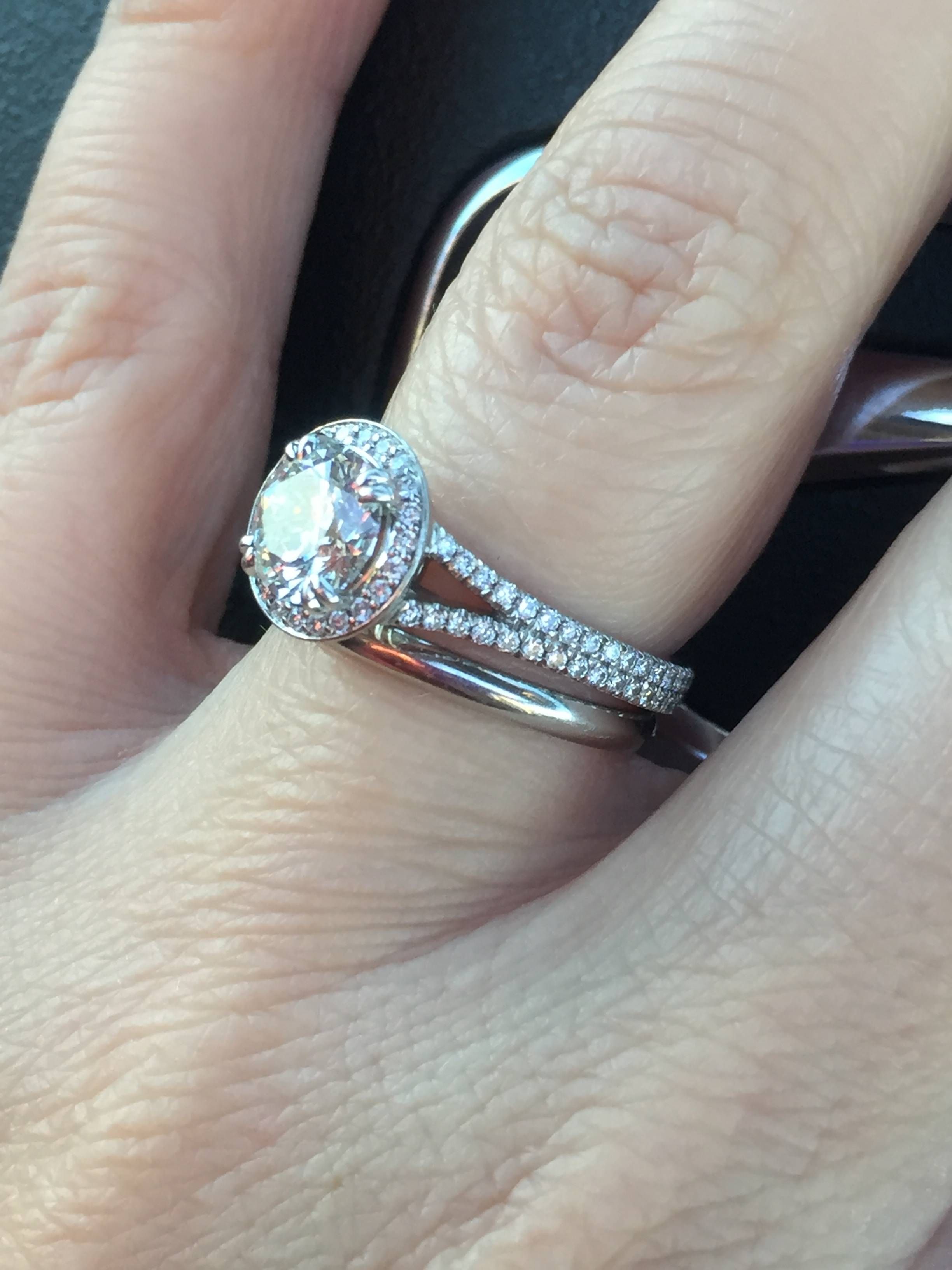 Show Me Your Plain Wedding Band With Your Engagement Ring Pertaining To Wedding Band And Engagement Rings (View 6 of 15)