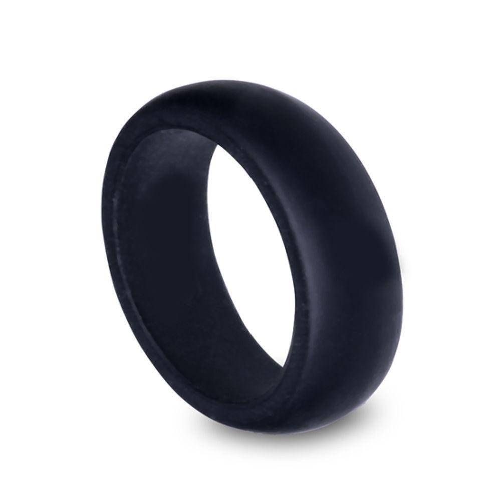 Silicone Ring Flexible Wedding Ring For Athletic Active Lifestyle With Hematite Wedding Bands (View 10 of 15)
