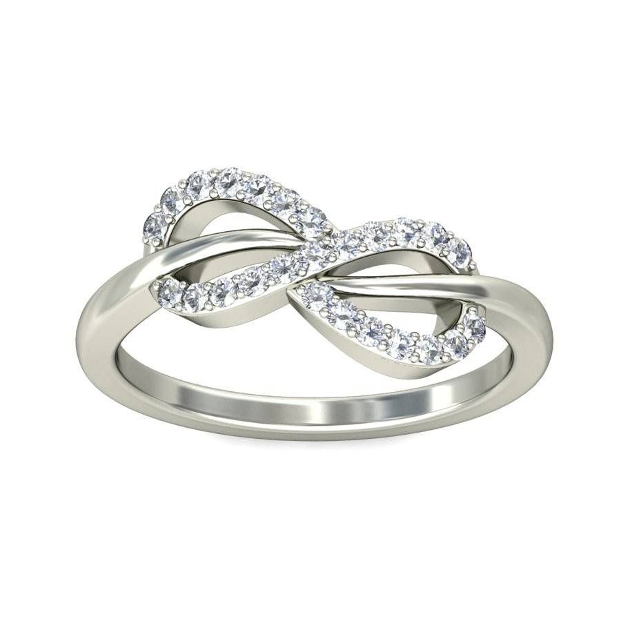 Sparkling Infinity Ring Diamond Engagement Ring  (View 1 of 15)