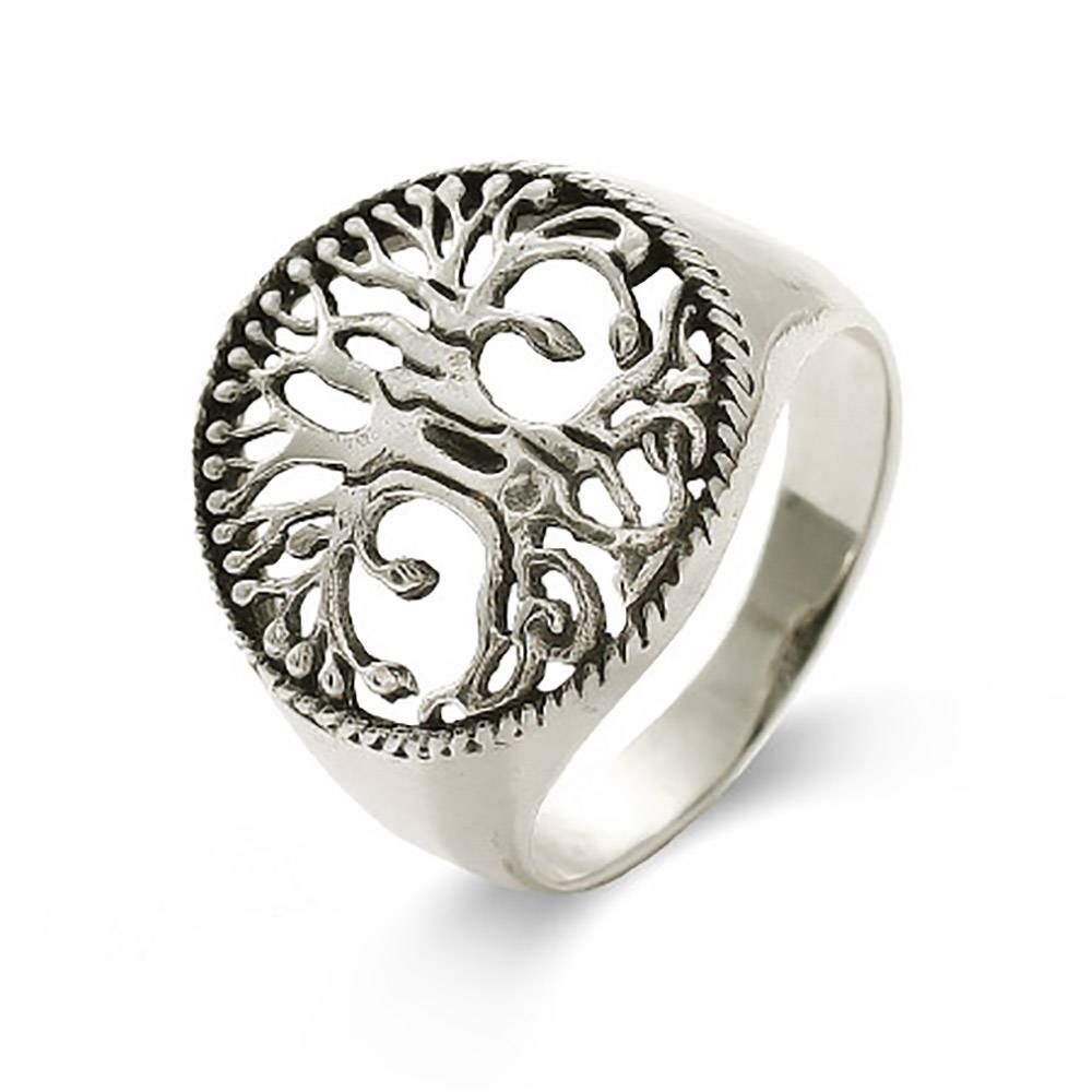 Sterling Silver Tree Of Life Ring Throughout Tree Of Life Engagement Rings (View 5 of 15)