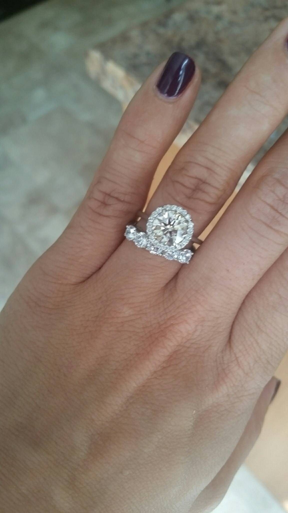 Thin Engagement Ring Thick Wedding Band – Weddingbee Regarding Thin Wedding Rings (View 3 of 15)