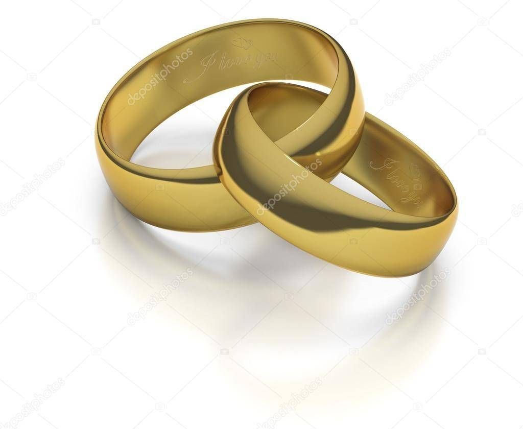 Two Intertwined Gold Wedding Bands — Stock Photo © Billdayonedp In Intertwined Wedding Bands (View 7 of 15)