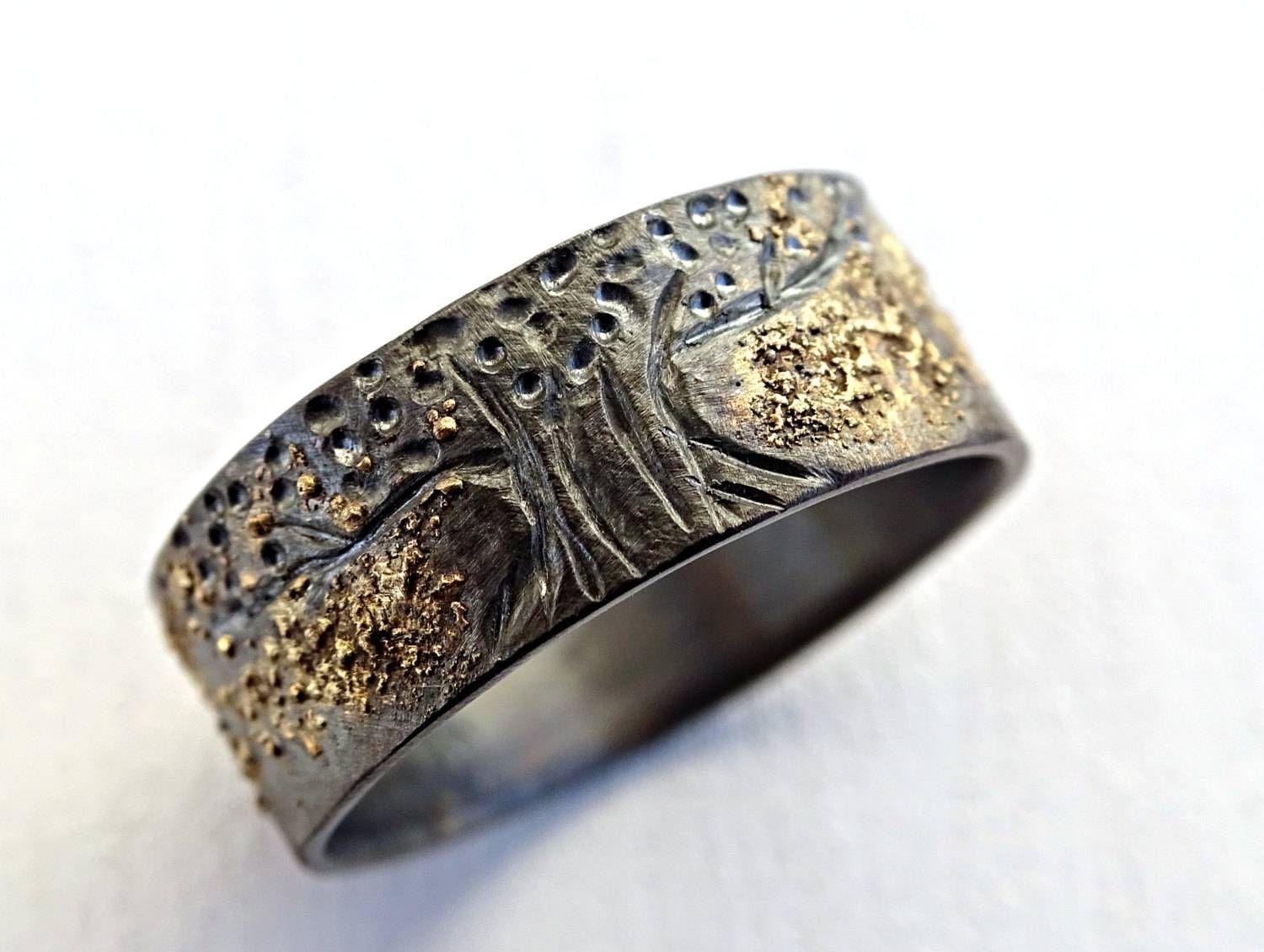 Unique Viking Ring Celtic Wedding Band Tree Of Life Ring With Viking Wedding Bands 