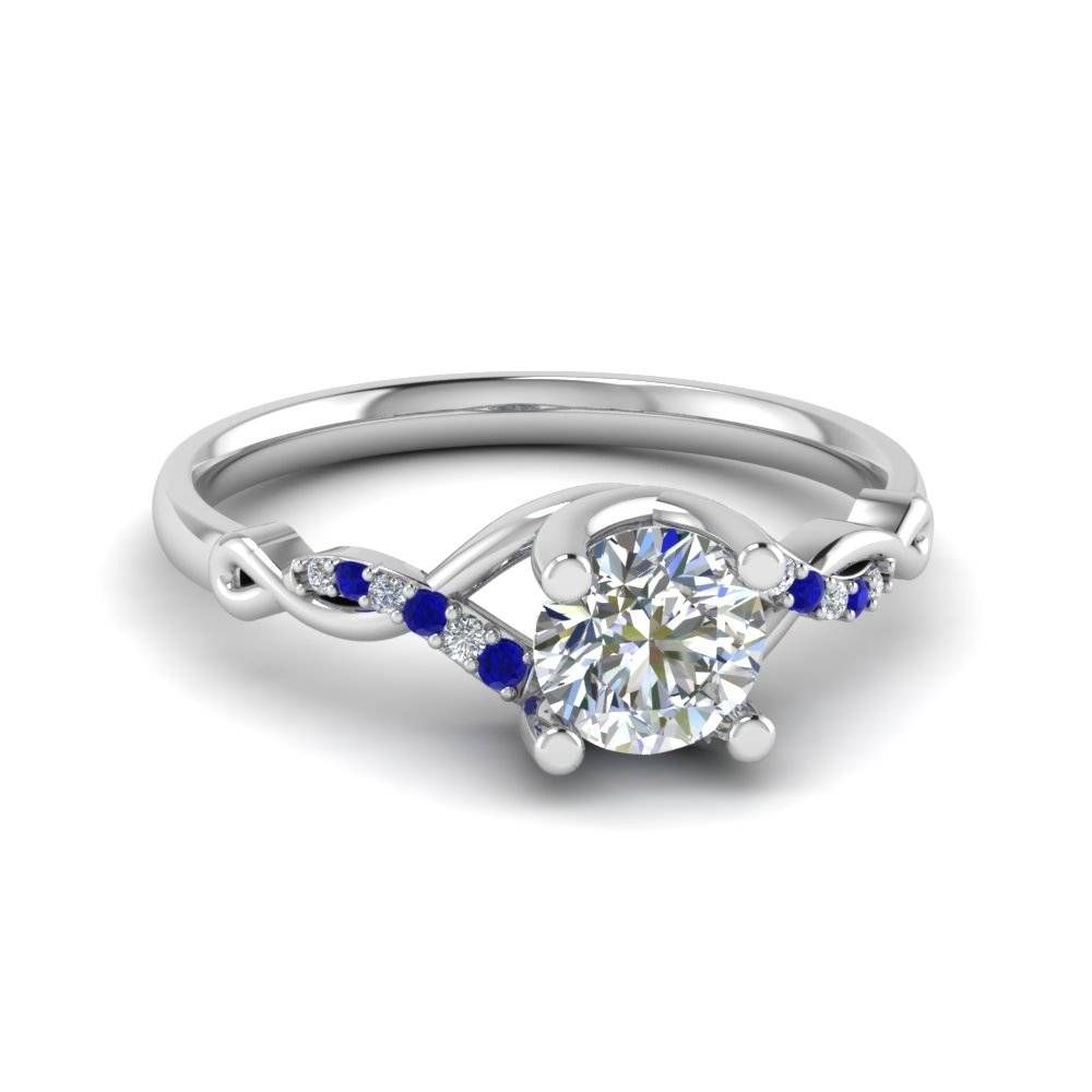 View Our Blue Sapphire Split Shank Engagement Rings | Fascinating With Diamond And Sapphire Rings Engagement Rings (View 9 of 15)