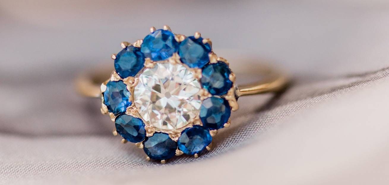 Vintage Sapphire Engagement Rings | Trumpet & Horn In Engagement Rings Sapphires (View 6 of 15)