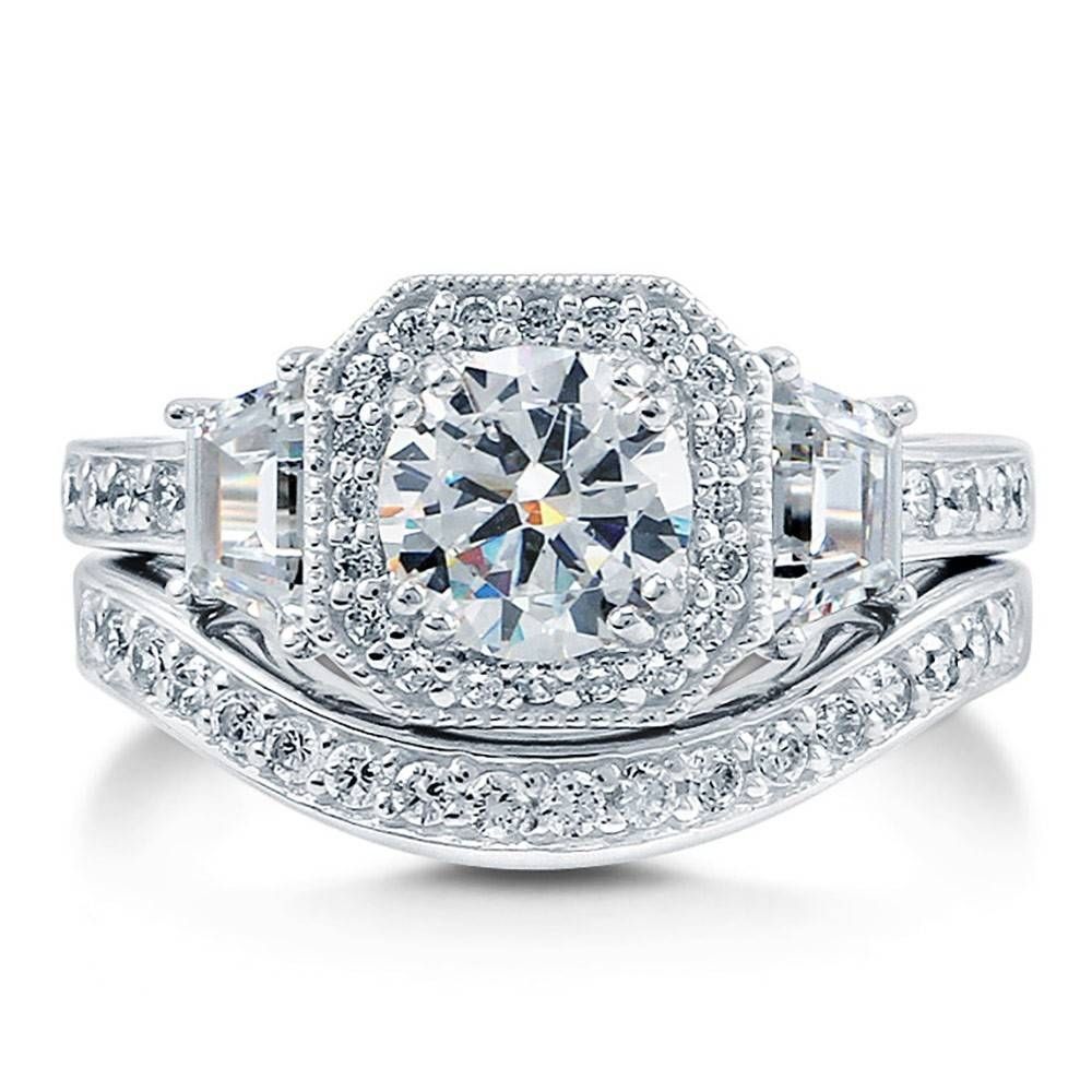 Wedding Ring Sets: Fake Diamond & Cz Wedding Rings | Berricle Pertaining To Fake Diamond Wedding Bands (View 4 of 15)