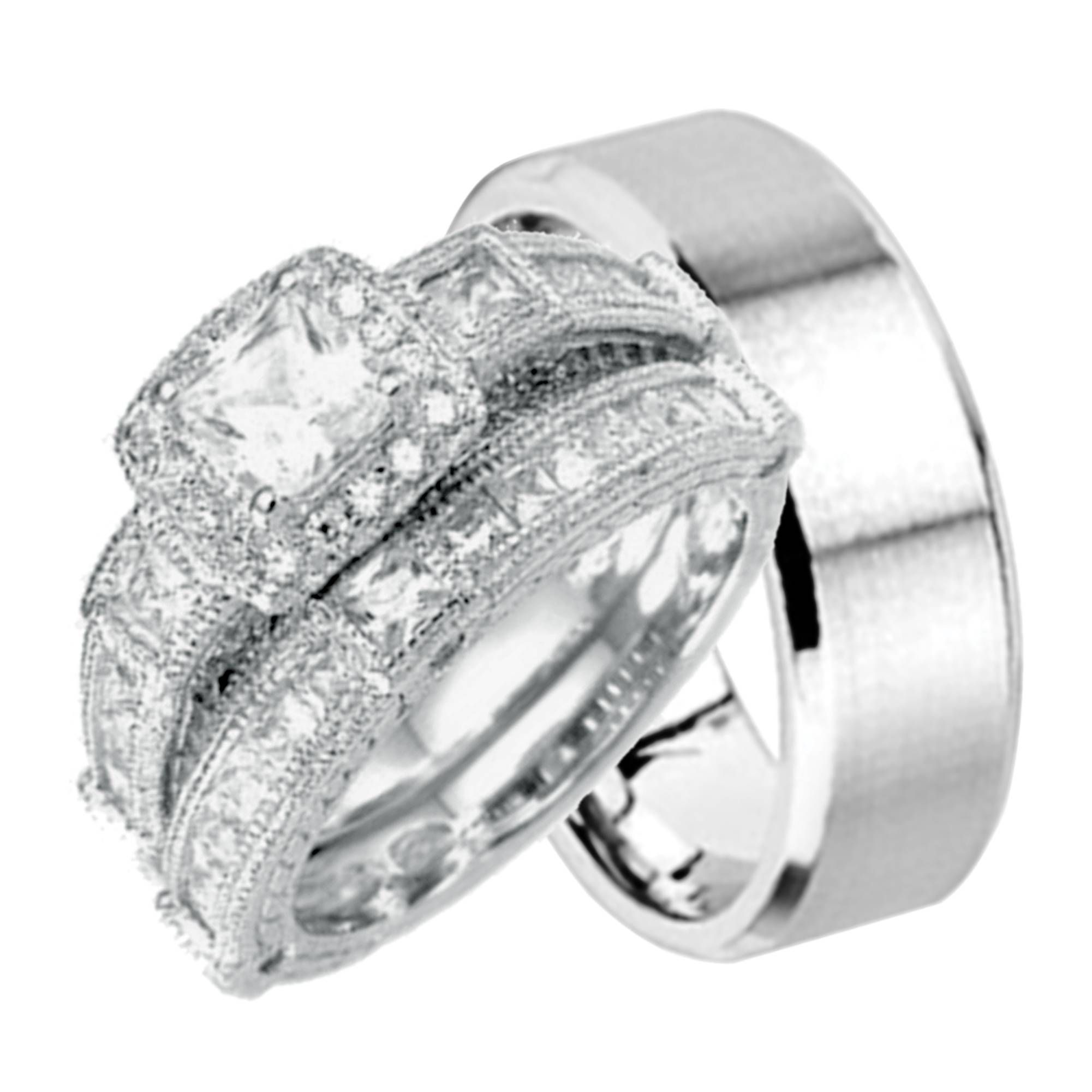 Wedding Ring Sets For Him & Her Throughout Wedding Bands Set For Him And Her (View 7 of 15)