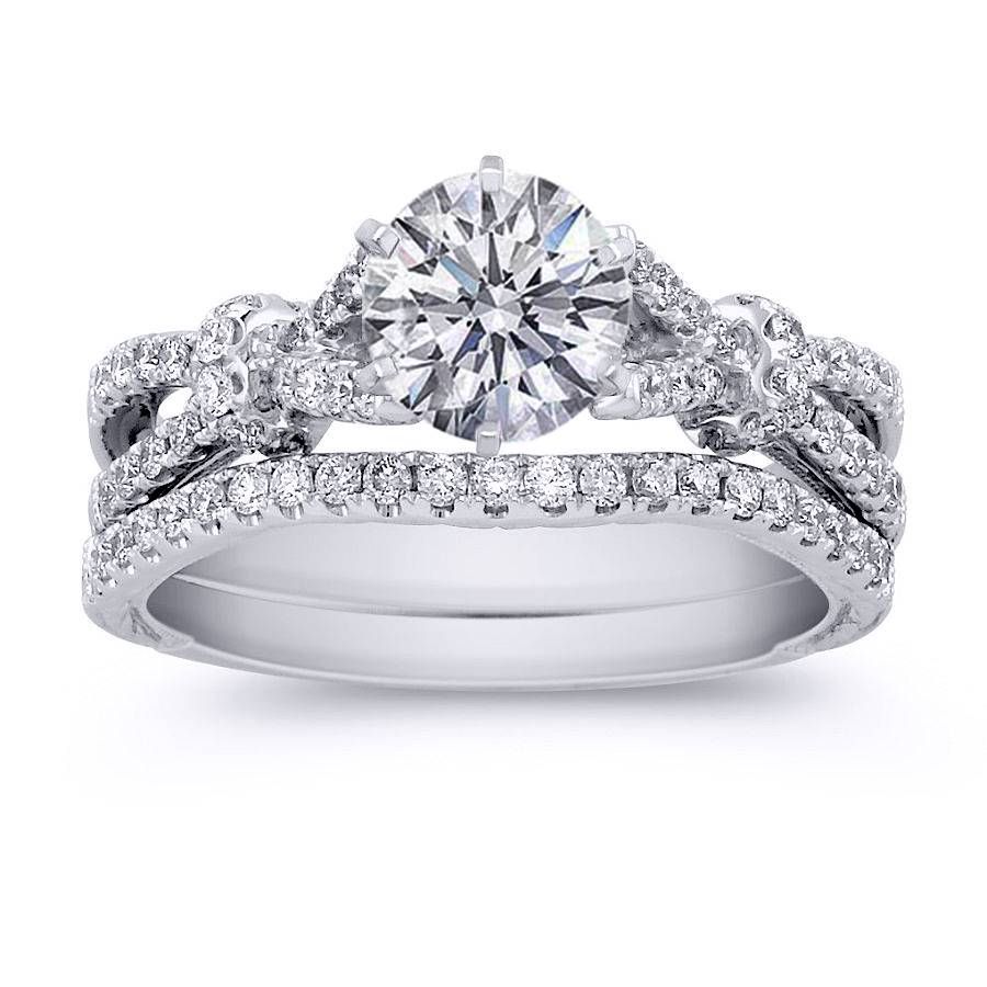 Wedding Rings : Engagement Ring Wedding Band Sets Princess Cut In Interlocking Engagement Rings Wedding Band (View 7 of 15)
