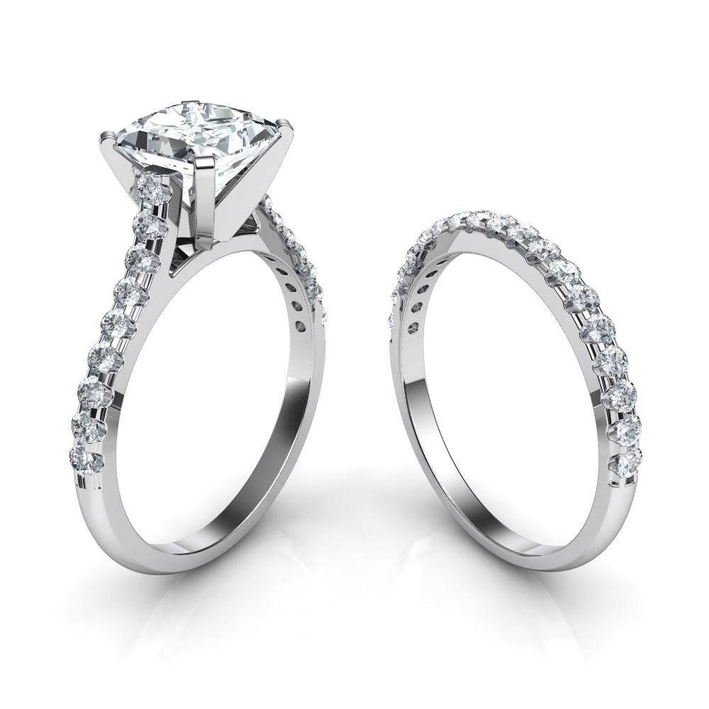 Wedding Rings : Engagement Rings Set Diamond Bridal Ring Sets With Regard To Interlocking Engagement Rings Wedding Band (View 9 of 15)