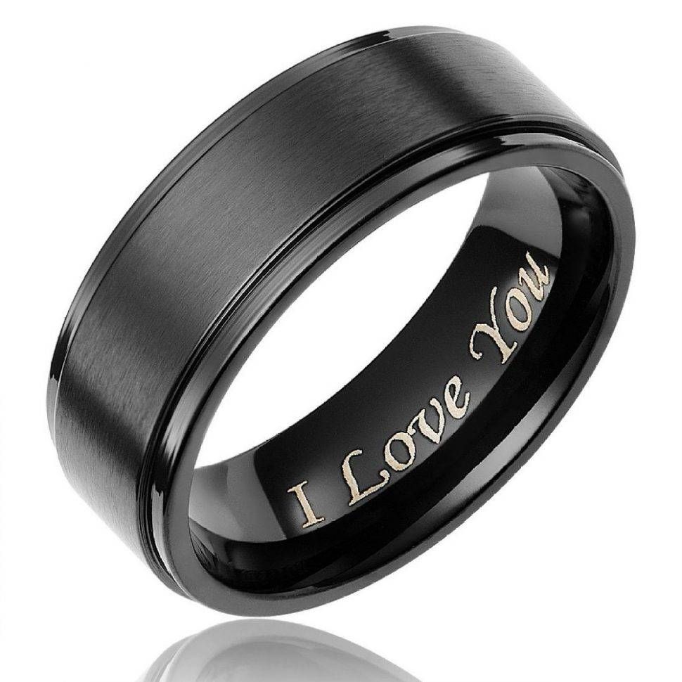 Wedding Rings : Engravable Black Wedding Bands Engravable Wedding Intended For Black Wedding Bands (View 12 of 15)