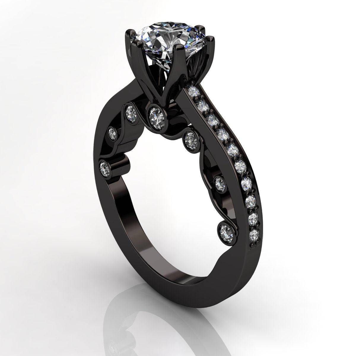 Wedding Rings : Ladies Black Diamond Wedding Rings The Elegant In Black Diamond Wedding Rings For Her (View 12 of 15)