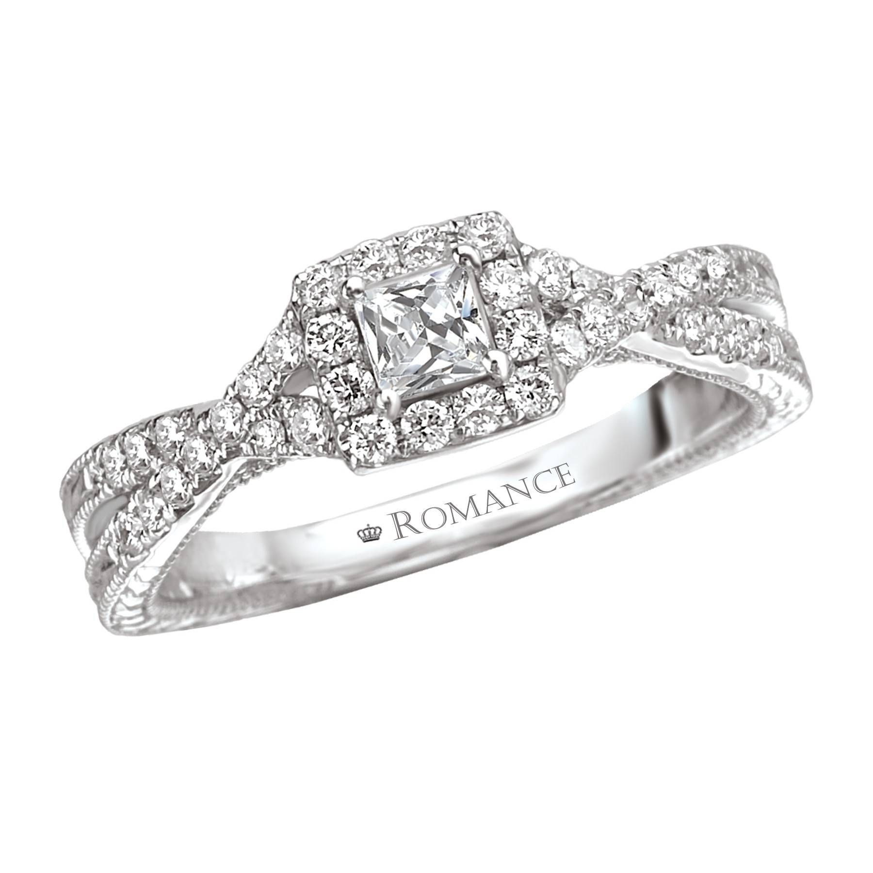 Wedding Rings : Princess Cut Diamond Engagement Ring And Wedding In Princess Cut Diamond Wedding Rings For Women (View 14 of 15)