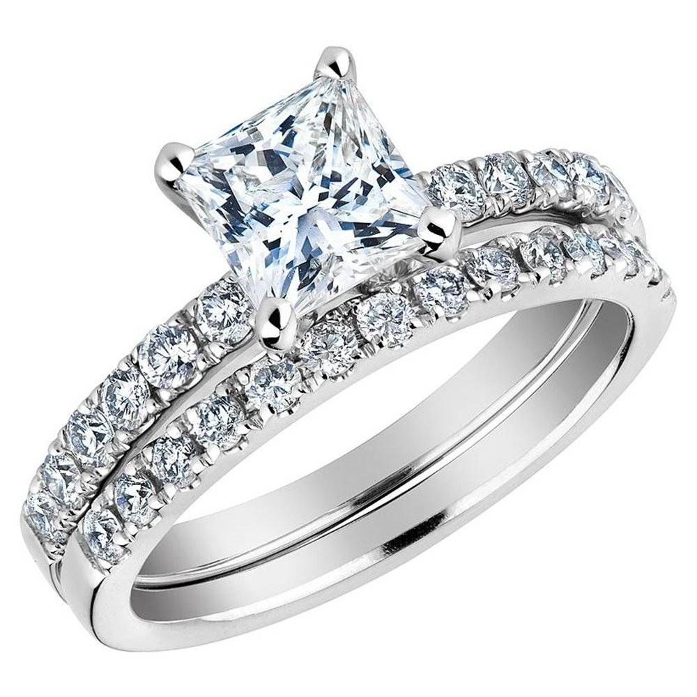 Featured Photo of 15 Photos Princess Cut Wedding Rings for Women