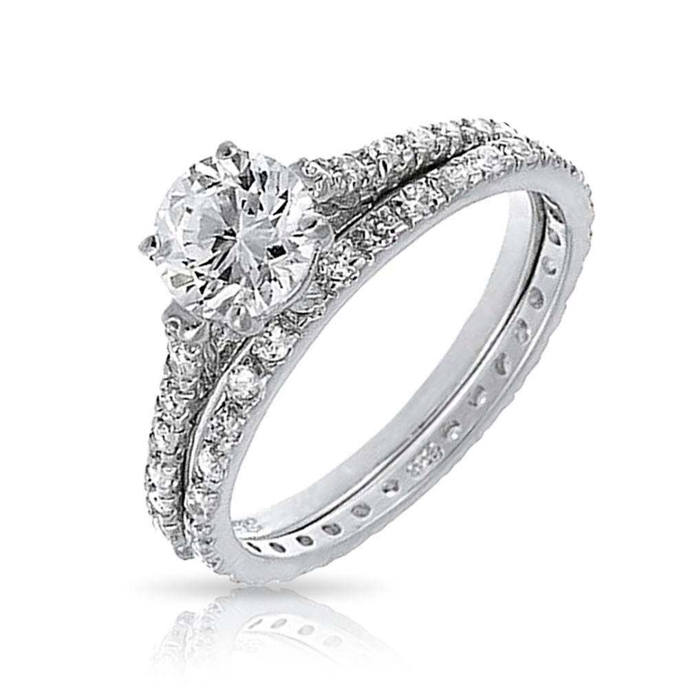 Wedding Rings : Wedding Set Diamond Rings Ring Bridal Set With Engagement And Wedding Bands (View 2 of 15)