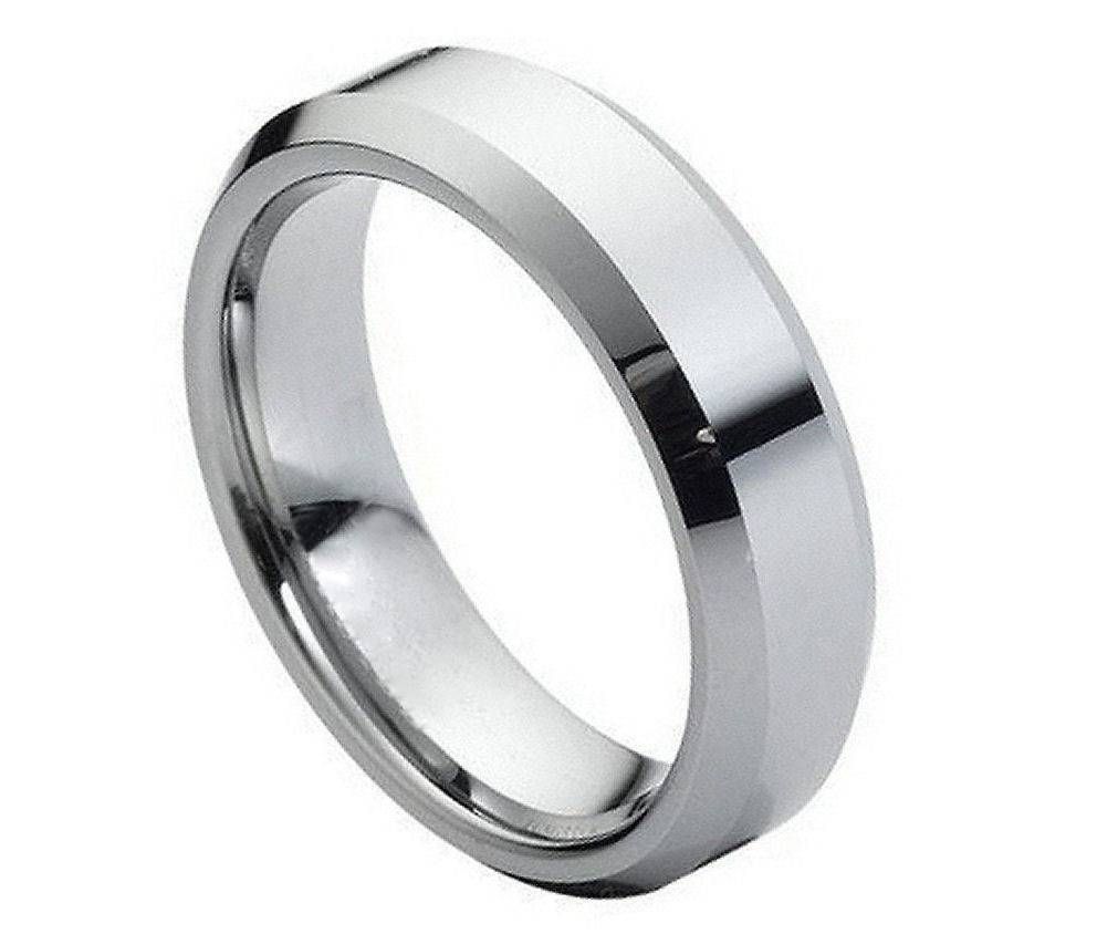 Wedding Rings : White Tungsten Wedding Bands Tungsten Wedding Pertaining To Tungsten Engagement Rings For Her (Photo 1 of 15)