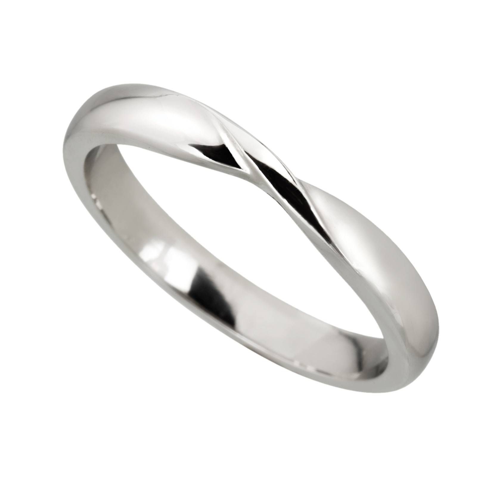 White Gold Ribbon | Wedding Ring | Mitchel & Co Regarding Twisted Diamond Wedding Bands (View 3 of 15)