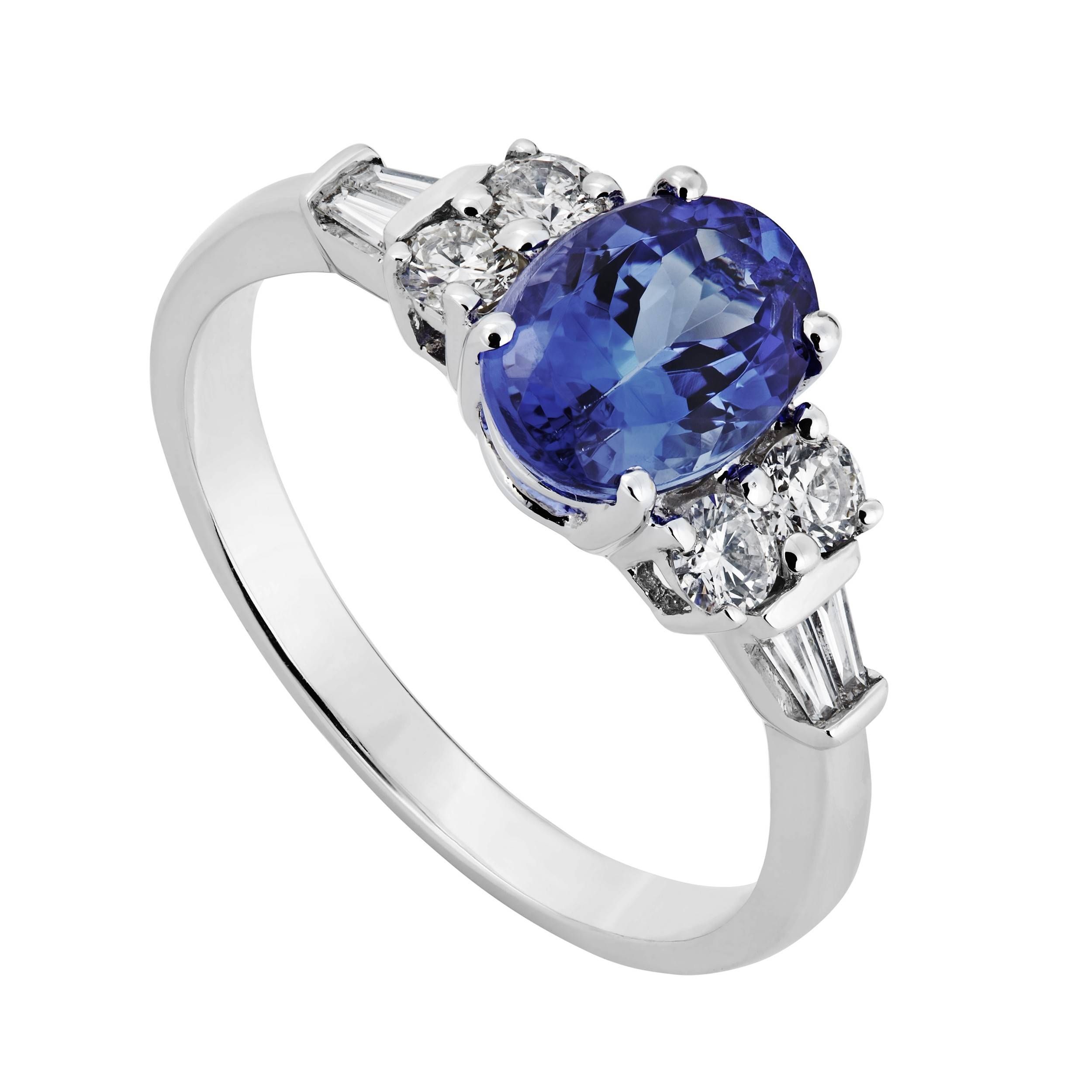 White Gold Tanzanite And  (View 2 of 15)