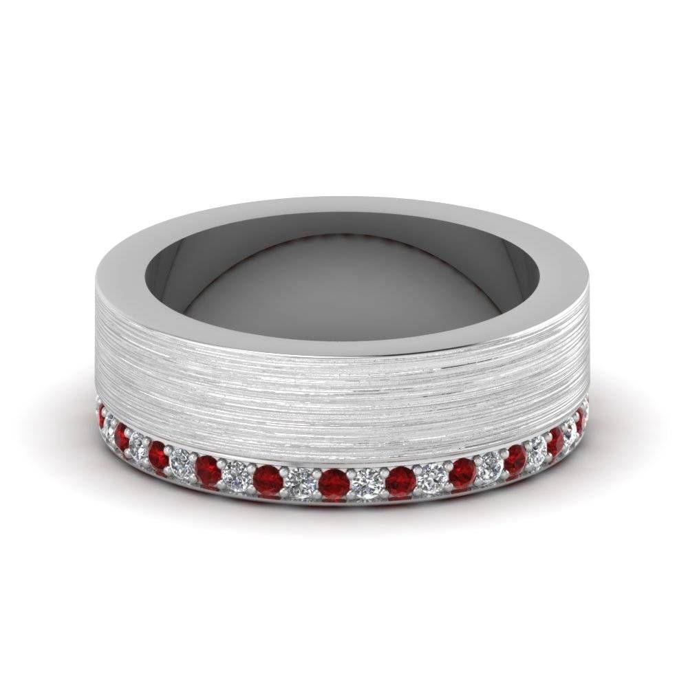 White Gold Wedding Bands For Mens & Women | Fascinating Diamonds With Regard To Men&#039;s Wedding Bands With Ruby (View 10 of 15)
