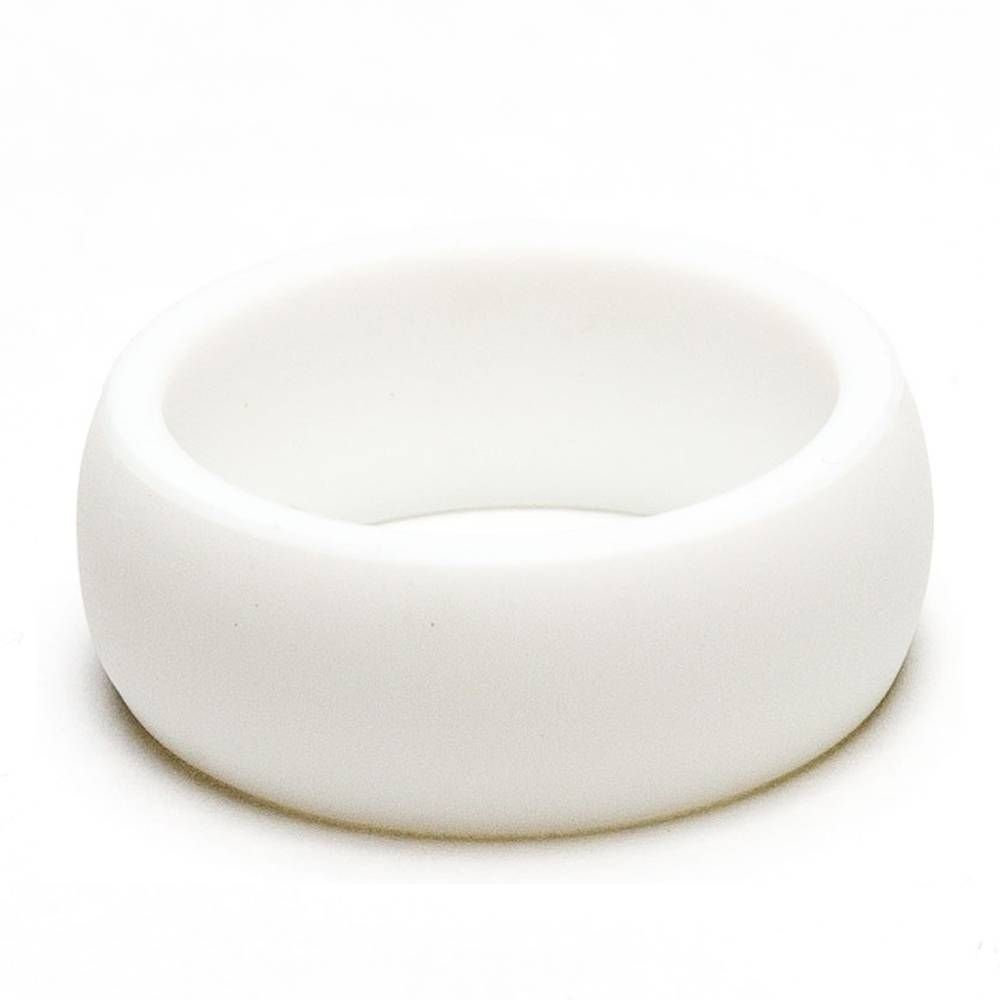White Thick Silicone Wedding Bands For $10 | Imperialrings Inside Breakaway Wedding Bands (View 5 of 15)