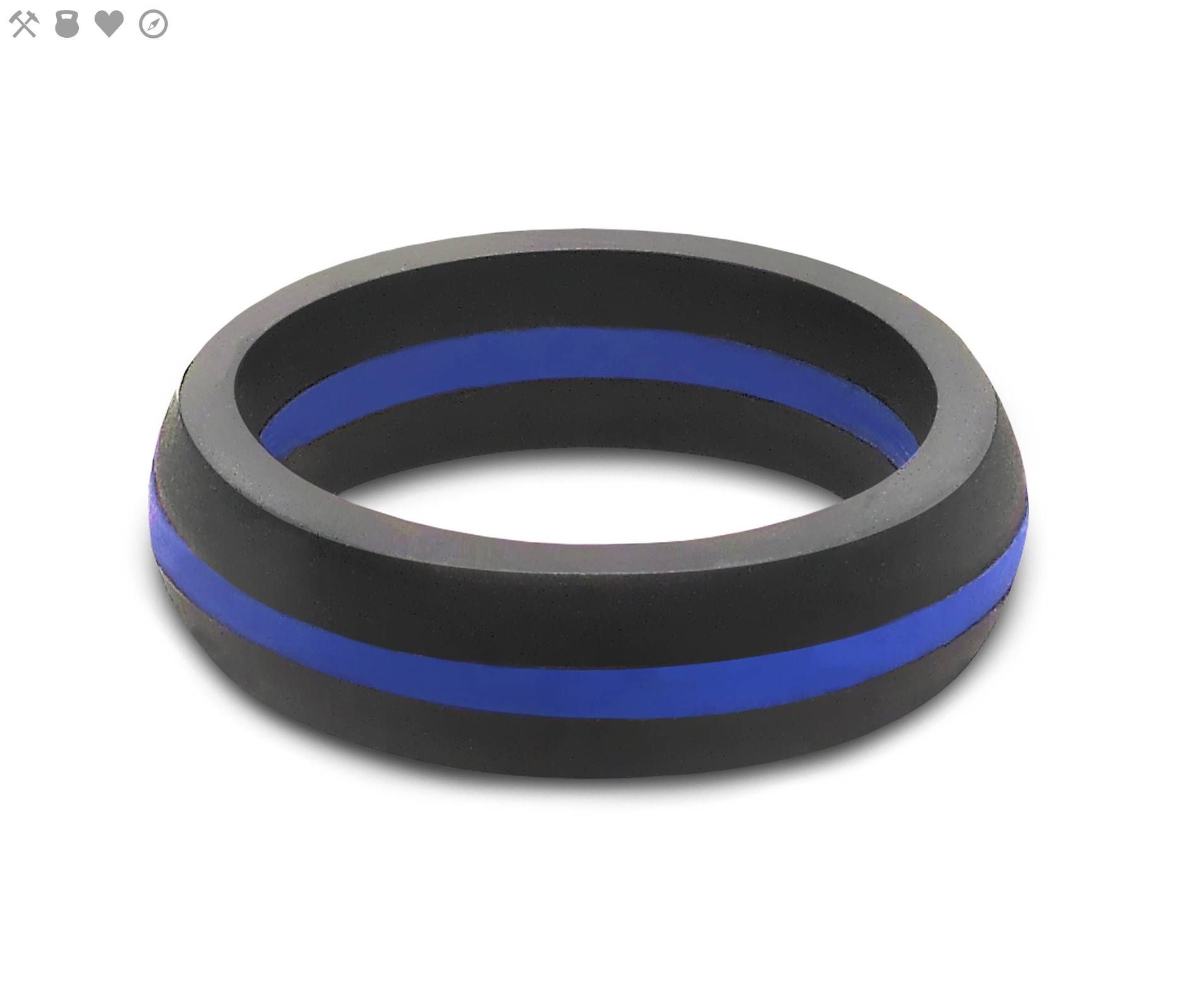 Women's Thin Blue Line Silicone Ring – Engagement Rings With Blue Line Engagement Rings (View 14 of 15)