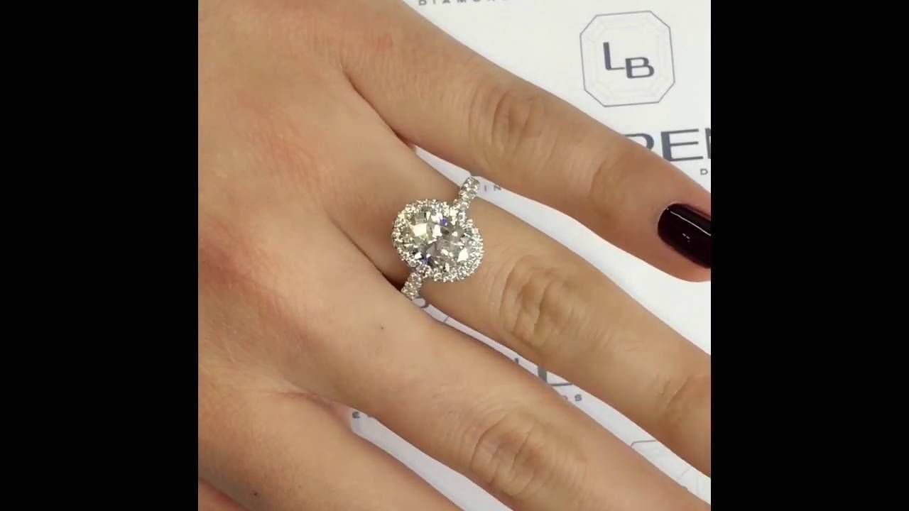 2 Carat Oval Diamond Halo Engagement Ring – Youtube Inside 2 Ct Wedding Rings (View 11 of 15)