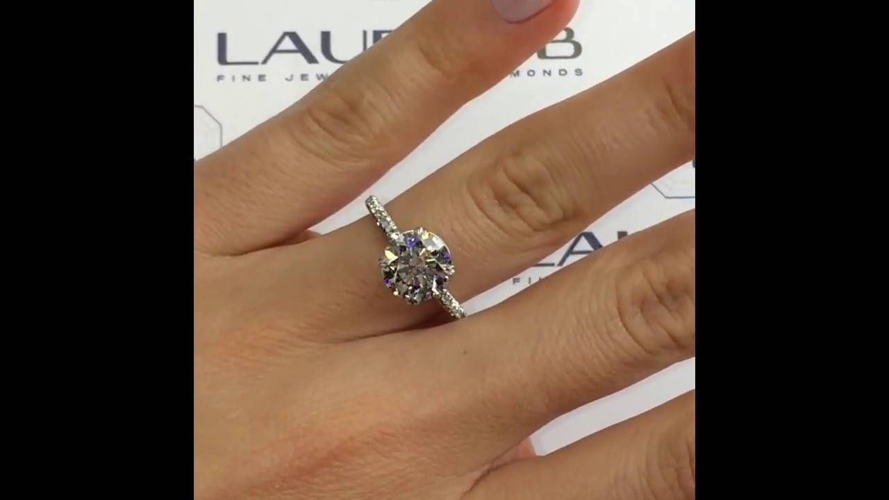 2 Carat Round Diamond Engagement Ring – Youtube Regarding 2 Carat Solitaire Engagement Rings (View 3 of 15)