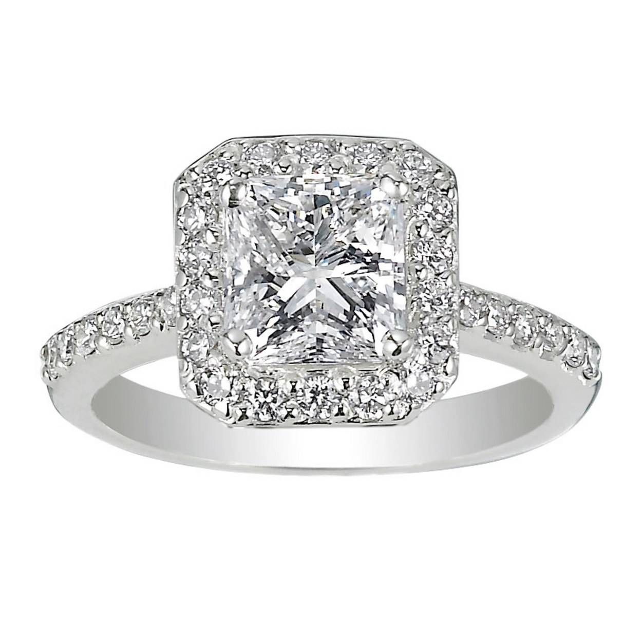 62 Diamond Engagement Rings Under $5,000 | Glamour Intended For Halo Style Diamond Engagement Rings (Photo 2 of 15)