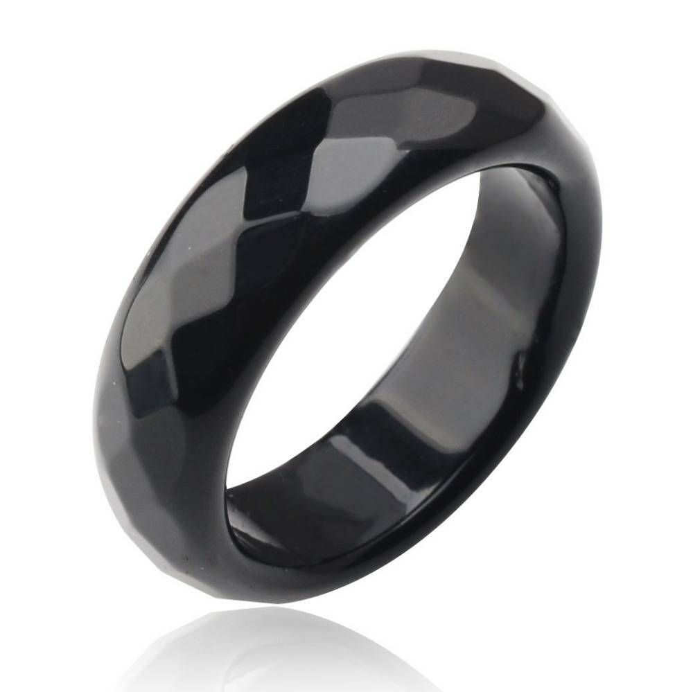 Aliexpress : Buy Hot Sale High Quality Natural Black Stone Regarding Mens Black Onyx Wedding Rings (View 14 of 15)