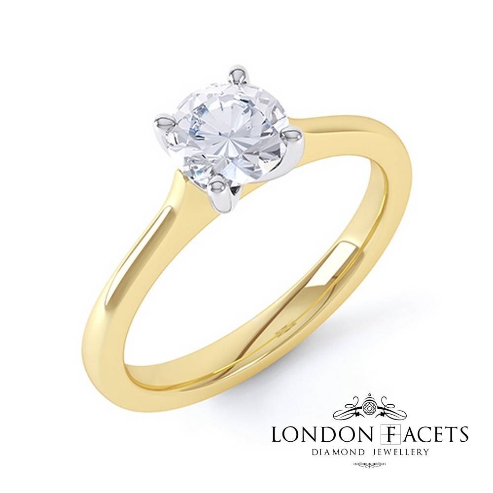 Ashwariya 18ct Yellow Gold Diamond Engagement Ring | Diamond And With London Gold Engagement Rings (View 9 of 15)