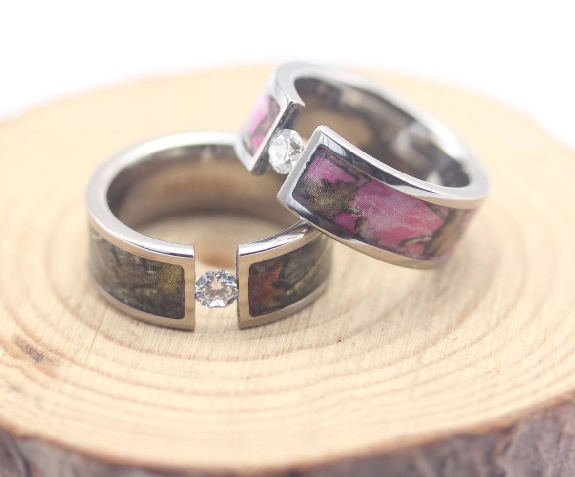 Best Camo Wedding Rings For Him And Her Intended For Custom Camo Wedding Rings (View 14 of 15)