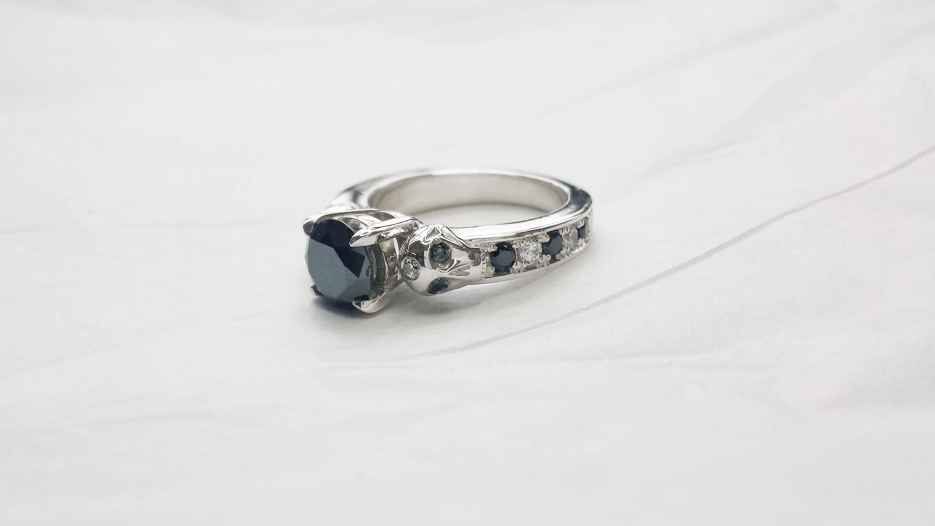 Black Diamond Rings | Black Diamond Engagement Rings And Wedding Regarding Phoenix Vintage Engagement Rings (View 3 of 15)