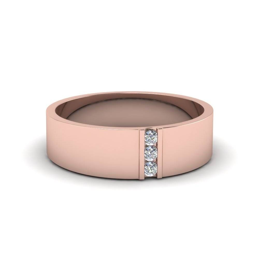 Buy Classic Men Wedding Bands | Fascinating Diamonds With Regard To Most Up To Date Rose Gold Platinum Wedding Bands (View 5 of 15)