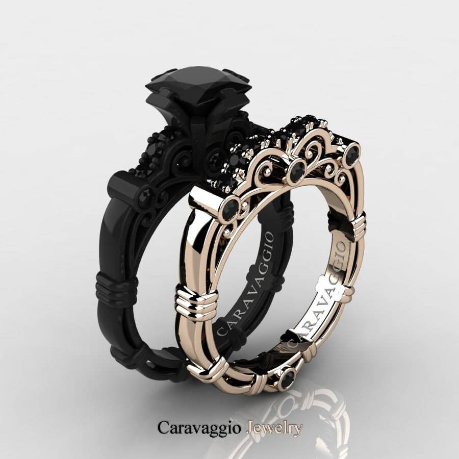 Caravaggio 14k Black And Rose Gold  (View 9 of 15)